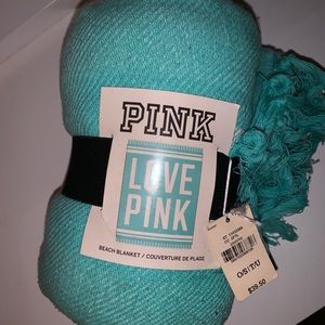 Victoria Secret PINK Beach Blanket Teal Blue